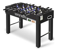 SereneLife Foosball Table 122cm, Full-Size Football Game for Adults & Kids with 2 Balls & Cup Holders, Indoor Arcade Game Room Toy