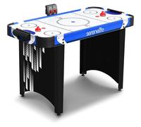 SereneLife Air Hockey Table for Kids and Adults Full Size, 150 cm Arcade Game Table w/ 2 Pushers, 2X Stronger Motor, LED Scoreboard, Puck Dispenser &