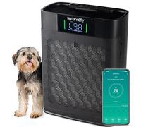 SereneLife Air Purifier for Home - Smart Room Air Purifier with Sleep and Automatic Modes, WiFi and App Control, Ultra Quiet, Removes Dust, Pet Hair and Odor for Large Rooms up to 100 m² (Black)