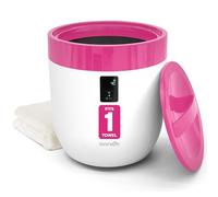 SereneLife Bucket Warmers with Customized Fragrances for Spa and Bathroom, Timer 20/40/60/90 minutes, Fits 1 large Towel, Blanket, Bathrobe, PJs (Pink), Stainless Steel, One Size