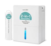 SereneLife Dehumidifier for Home - 2700ml Quiet Electric Dehumidifiers with Removable Cylinder for Closet, Dry Air Fast for Large Rooms, Small Spaces, Anti-Mould, Compact & Energy Efficient, White