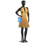 SereneLife Female Mannequin Torso Dress Form, 68.9" Adjustable Body Stand for Displaying Clothes, Sewing, and Tailoring, Detachable Full Body Model, Durable Metal Base, Easy Assembly, Black