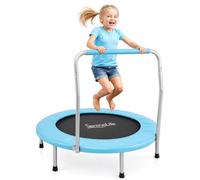 SereneLife Foldable Trampoline | Foldable trampoline with foam handle for safe indoor and outdoor workouts, fitness training, and active family fun.