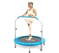 SereneLife Foldable Trampoline | Foldable trampoline with foam handle for safe indoor and outdoor workouts, fitness training, and active family fun.