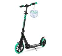 SereneLife Folding Kick Scooter for Kids Ages 8-12, Teens & Adults | Adjustable height, big wheels, holds up to 100kg, lightweight, foldable, non-slip deck, light-up wheels, boys & girls