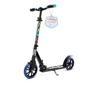 SereneLife Folding Kick Scooter for Kids Ages 8-12, Teens & Adults | Adjustable height, big wheels, holds up to 100kg, lightweight, foldable, non-slip deck, light-up wheels, boys & girls