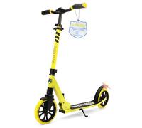 SereneLife Folding Kick Scooter for Kids Ages 8-12, Teens & Adults | Adjustable height, big wheels, holds up to 100kg, lightweight, foldable, non-slip deck, light-up wheels, boys & girls