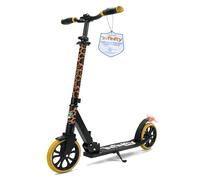 SereneLife Folding Kick Scooter for Kids Ages 8-12, Teens & Adults | Adjustable height, big wheels, holds up to 100kg, lightweight, foldable, non-slip deck, light-up wheels, boys & girls
