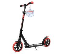 SereneLife Folding Kick Scooter for Kids Ages 8-12, Teens & Adults | Adjustable height, big wheels, holds up to 100kg, lightweight, foldable, non-slip deck, light-up wheels, boys & girls