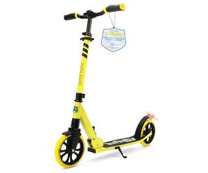 SereneLife Folding Kick Scooter for Kids Ages 8-12, Teens & Adults | Adjustable height, big wheels, holds up to 100kg, lightweight, foldable, non-slip deck, light-up wheels, boys & girls