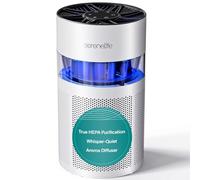 SereneLife HEPA Air Purifier for Bedroom Home- Small Quiet Air Cleaner with Aroma Box & Ambient Light, Timer, Sleep Mode, 2 Fan Speeds with Filter Change Reminder and H13 HEPA Filter, White