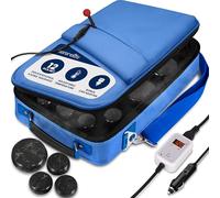SereneLife Hot Stone Massage Set - 12-Piece Set with Portable Blue Travel Bag & Digital Temp Control, Basalt Rock Spa Set for Relaxation, Recovery, Home Therapy, Athletes & Professionals