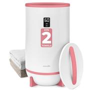 SereneLife Hot Towel Warmer Bucket w/ Customized Fragrance for Bathroom and Spa, Luxary Towel Heater Gift for Him or Her, Auto Shut Off, LED Display, Fits 2 Large Towels, Blankets, Bathrobes - Pink