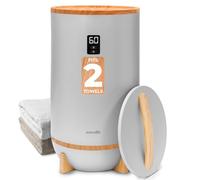 SereneLife Hot Towel Warmer Bucket w/ Customized Fragrance for Bathroom and Spa, Luxary Towel Heater Gift for Him or Her, Auto Shut Off, LED Display, Fits 2 Large Towels, Blankets, Bathrobes - Gray