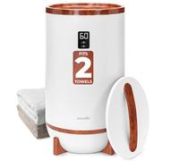 SereneLife Hot Towel Warmer Bucket w/ Customized Fragrance for Bathroom and Spa, Luxury Towel Heater Gift for Him or Her, Auto Shut Off, LED Display, Fits 2 Large Towels, Blankets, Bathrobes - Cherry