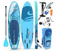SereneLife Inflatable Stand Up Paddle Board, SUP Board- Paddleboards for Adults and Youth, Surfing Board Kit, 0.63cm Thick Standup Paddleboarding, Non-Slip Deck, Wide Stance, Surf Control w/Backpack