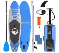 SereneLife Inflatable Stand Up Paddle Board, SUP Board- Paddleboards for Adults & Youth, Paddle Board Accessories,15.25 cm Thick Standup Paddleboarding, Non-Slip Deck, Wide Stance, Surf Control