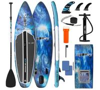 SereneLife Inflatable Stand Up Paddle Board, SUP Board- Paddleboards for Adults & Youth, Paddle Board Accessories,15.25 cm Thick Standup Paddleboarding, Non-Slip Deck, Wide Stance, Surf Control