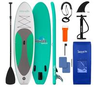 SereneLife Inflatable Stand Up Paddle Board, SUP Board- Paddleboards for Adults & Youth, Paddle Board Accessories,15.25 cm Thick Standup Paddleboarding, Non-Slip Deck, Wide Stance, Surf Control