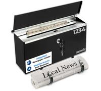 SereneLife Letter Box, Mailbox, Mailbox, Letter Box with Newspaper Holder, 8.4 x 29 x 40 cm, Lock with 2 Keys, Rustproof and Weatherproof, Easy Assembly, Includes Adhesive Number Set for House Numbers