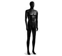 SereneLife Male Mannequin Torso Dress Form, 74" Adjustable Body Stand for Displaying Clothes, Sewing, and Tailoring, Detachable Full Body Model, Durable Metal Base, Easy Assembly, Black