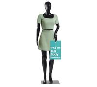 SereneLife Mannequin Body Female 175 cm, Clothes Mannequin, Female Manequins Dress Form, Manikin Full Body Detachable Display with Flexible Limbs, 360° Rotating Head & Metal Base (Black)