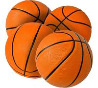 SereneLife Mini Basketball- Set of 4, 7” Replacement Rubber Basketballs for Indoor Hoop Arcade Games, No-Slip Grip, Inflatable Heavy-duty Air Retention Rubber Cover- Kids, Adults, Outdoor, Pool, Beach