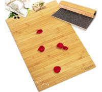 SereneLife Natural Bamboo Bath Mat, Wood Bath Mat, Wooden Waterproof Non Slip B