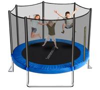 SereneLife Trampoline, Kids Trampoline, Trampoline 8ft / 10ft / 12 ft with Enclosure, Kids Trampoline Outdoor, for Toddlers, Teens and Adults, Strong Big Trampoline Safety Net, ASTM Approved