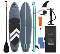SereneLife Paddle Board Inflatable Extra Wide SUP Stand Up Paddleboard - Stable All Round Board for Adults, Kids & Pets, Non Slip Deck, 200 kg Capacity, Yoga Fishing Touring Accessories Kit