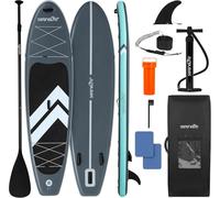 SereneLife Paddle Board Inflatable SUP 32in Wide Stable Design for Adults and Kids - Stand Up Paddle Board, Non Slip EVA Deck Beginner Friendly Kit with Paddle, Pump, Backpack, Leash