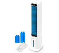 SereneLife Portable Air Cooler 5L Ice Cooling with Remote Control - Evaporative Cooling Fan 60° Oscillation 3 Speeds Timer Quiet Energy Efficient for Bedroom Home Office