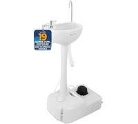SereneLife Portable Sink, Camping- 19L Water Capacity -Outdoor, Portable Hand Wash Station, Towel Holder & Soap Dispenser, for Outdoor Events, Gatherings, Worksite, & Camping