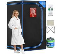 SereneLife, Portable Steam Sauna, upgraded 2026 Model,1600w heater,4L Steamer w/ ETL certificate, Pop up Indoor Home Spa Tent with Remote Control, for Detox, Relaxation & Stress Relief, Includes Chair