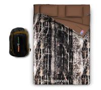 SereneLife Sleeping Bag for All Weather Camping, Waterproof, Double with 2 Pillows for Adults/Teens, Camping Gear & Hiking Essentials, Warm & Lightweight - Outdoor Weatherproof, Wide