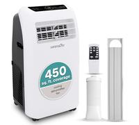 SereneLife SLPAC12.5 SLPAC 3-in-1 Portable Air Conditioner with Built-in Dehumidifier Function,Fan Mode, Remote Control, Complete Window Mount Exhaust Kit, 12,000 BTU, White