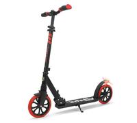 SereneLife Step, Stable City Scooter, Height-adjustable Big Wheel Scooter, Foldable with Carry Strap, Stand and Stair Brake, for Children and Adults up to 100 kg, Red