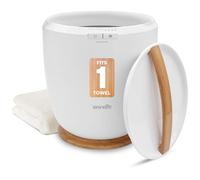 SereneLife Bucket Warmers with Customized Fragrances for Spa and Bathroom, Timer 15 30 45 60minutes, Fits 1 large Towel, Blanket, Bathrobe, PJs (Natural), Stainless Steel, One Size
