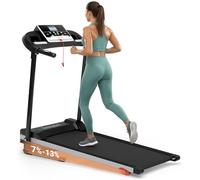 SereneLife Treadmill with Incline & Handle Bars | Compact Portable Walking Pad & Treadmill for Home/Apartment | Wide Running Belt 40" x 16" | Includes Workout Trainer Program with Bluetooth App
