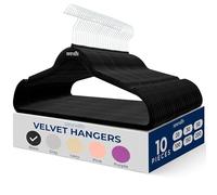 SereneLife Velvet Hangers 10 Pcs, Non Slip Heavy Duty Hanger Set, Durable with 360° Swivel Hook, Smooth Velvet Finish to Protect Fabric, Lightweight, Ultra Thin Design for Coats and Other Clothes
