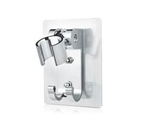 SERENEPEAK Adjustable Hand Shower Holder Aluminum Punch Free Wall Mounted Shower Head Bathroom Seat Bracket(White)