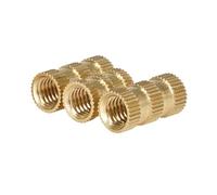 SERENEPEAK Brass Threaded Inserts Knurled Nuts, Brass Hot Melt Insert Nuts For 3D Printing M2 To M10 Thread And Lengths 3-20mm(Length 5mm,M4(OD6mm) 30Pcs)