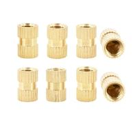 SERENEPEAK Brass Threaded Inserts Knurled Nuts, Brass Hot Melt Nut Threaded Insert for Plastic M2-M8 Multiple Sizes(Length 14mm,M2.5(OD3.5MM) 100Pcs)