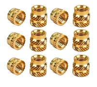 SERENEPEAK Brass Threaded Inserts Knurled Nuts, Brass Hot Melt Threaded Insert Nuts For 3D Printer Pack Of 500 Multiple Sizes(Length 6mm,M4(OD6mm))