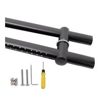 SERENEPEAK Front Entry Door Handle Adjustable, Double Sided Door Handle Matte Black, Without Locks, Tools and Screws Included(120cm(47 1/4"))