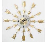 SERENEPEAK Pendulum Wall Clock, Silent Skeleton Indoor Garden Large Wall Clock Open Face Metal Iron Round 69cm 27 Inch(2)