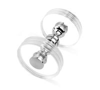 SERENEPEAK Round Acrylic Door Handles, Double Sided Glass Door Knobs, Clear Push Pull Handle Panel for Shower(7.5cm (3in))