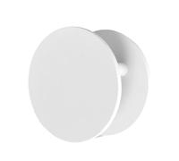 SERENEPEAK Round Push Pull Door Handle Stainless Steel, Interior Exterior Door Knob No Locking, Heavy Duty Glass Door Handles(White,10cm (4") Diameter)