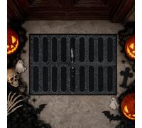 SereneSage Halloween Door Mat, Spooky Front 3D Doormat for Indoor Doorway, Porch (Grey-Girl)