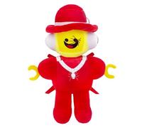 SereneSage Tung Shark Plush, Funny Meme Doll, Soft Stuffed Animal for Kids & Fans, Viral Brainrot Gift for Boys & Girls (Red Hat Boy)